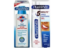 Plus White Teeth Whitening Set 5 Minute Teeth Whitening Gel & Stain Guard Rinse