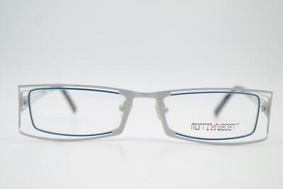 Brille MORRIS OF SWEDEN MS-5711 Silber Blau Eckig Brillengestell eyeglasses Neu