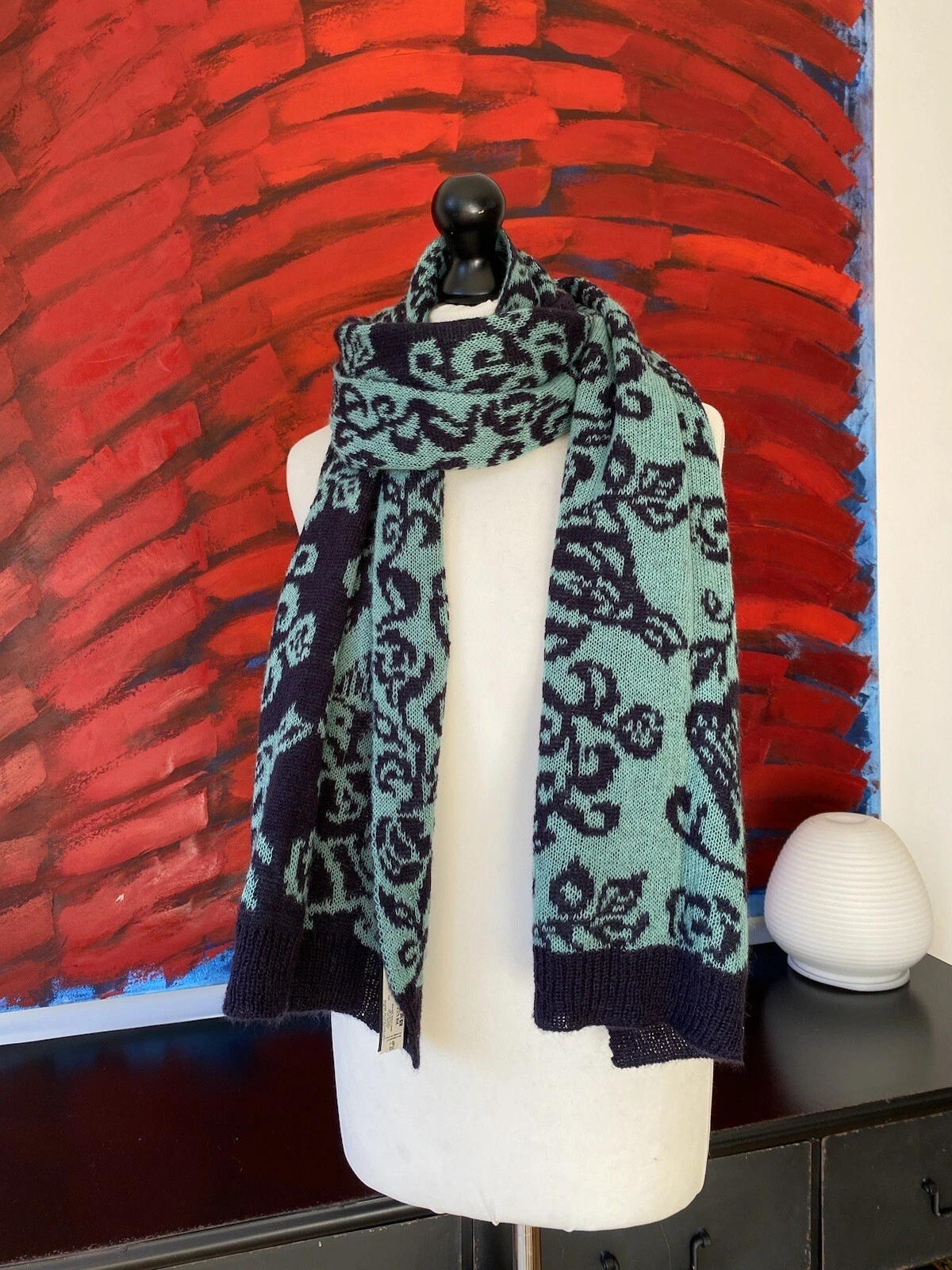 Marks and Spencer Mens Large Wool Scarf BNWT Mohair Blend