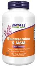 NOW Foods Glucosamine MSM Veg 180 Caps 01/27EXP For Joint Support