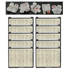 10 Sets Dental Orthodontic Ceramic Brackets Braces Metal Slot Roth 018 3 Hook 3M