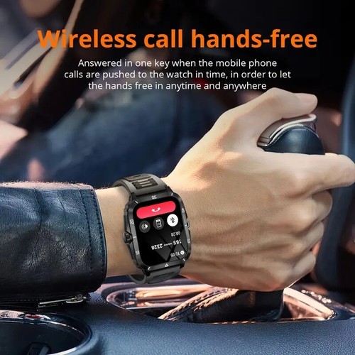 Reloj inteligente para hombres relojes de fitness 3 ATM llamadas inalámbricas reloj inteligente para hombres para Android - Imagen 9 de 22