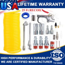 20 Air Compressor Kit 1/4 Inch NPT Air Tool Kit 1/4 Inch x 25Ft Coil Nylon Hose