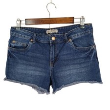 Denim Co Cut Off Dark Wash Denim Short 4 Womens