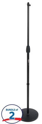 Gator Frameworks GFW-MIC-1000 Standard 10'' Round Base Mic Stand (2-Pack)