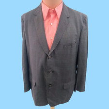 VTG Men's Lighweight Summer Dark Grey Sports Coat - Palm Beach Resort Weave 43R
