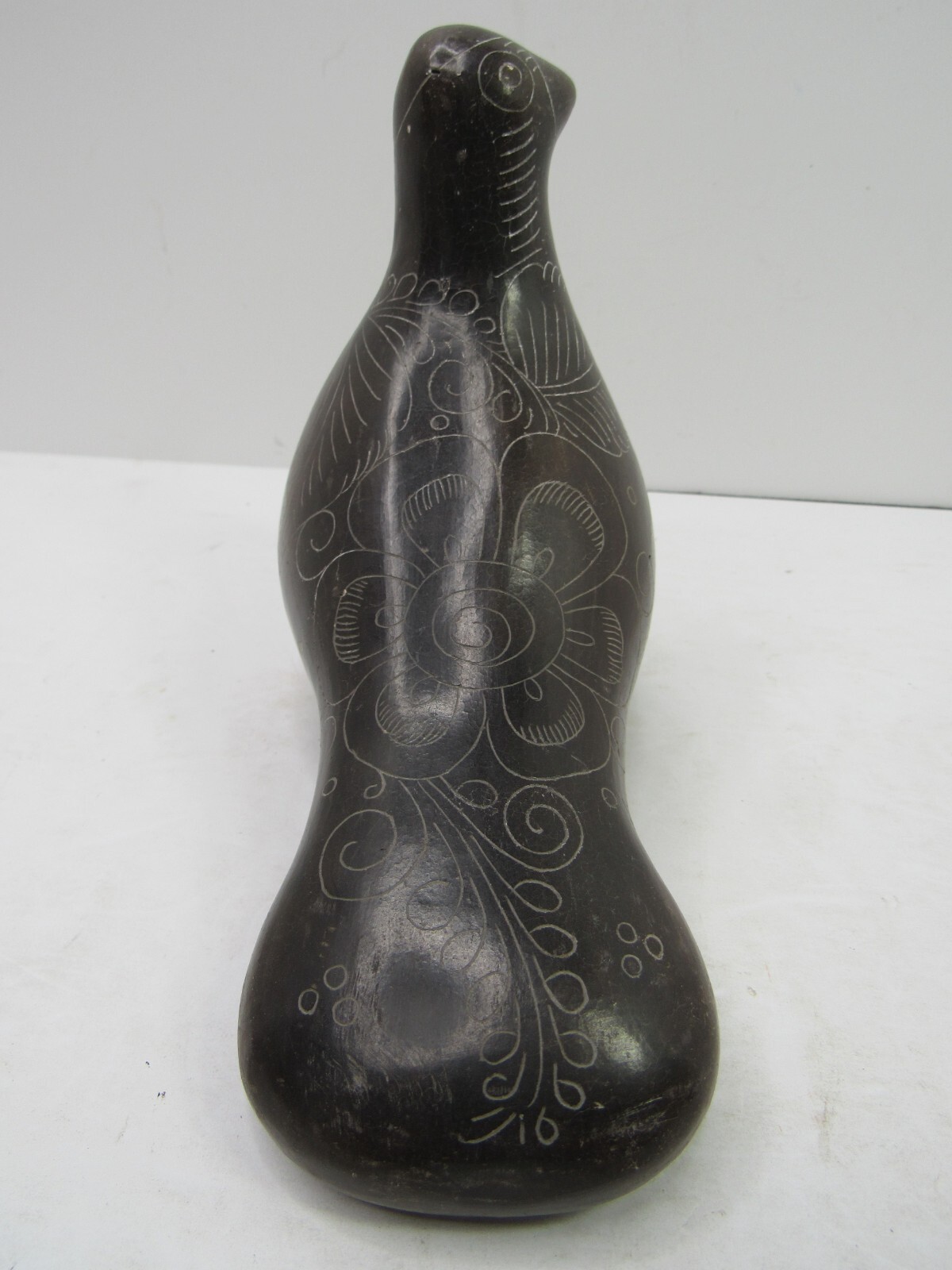 Vintage Tonala Mexican Pottery Bird Folk Art Hand Painted Mexico Good Cond #3