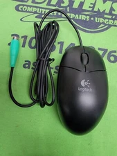 Logitech Optical PS/2 PS2 Mouse - Black PN: 852157-0000