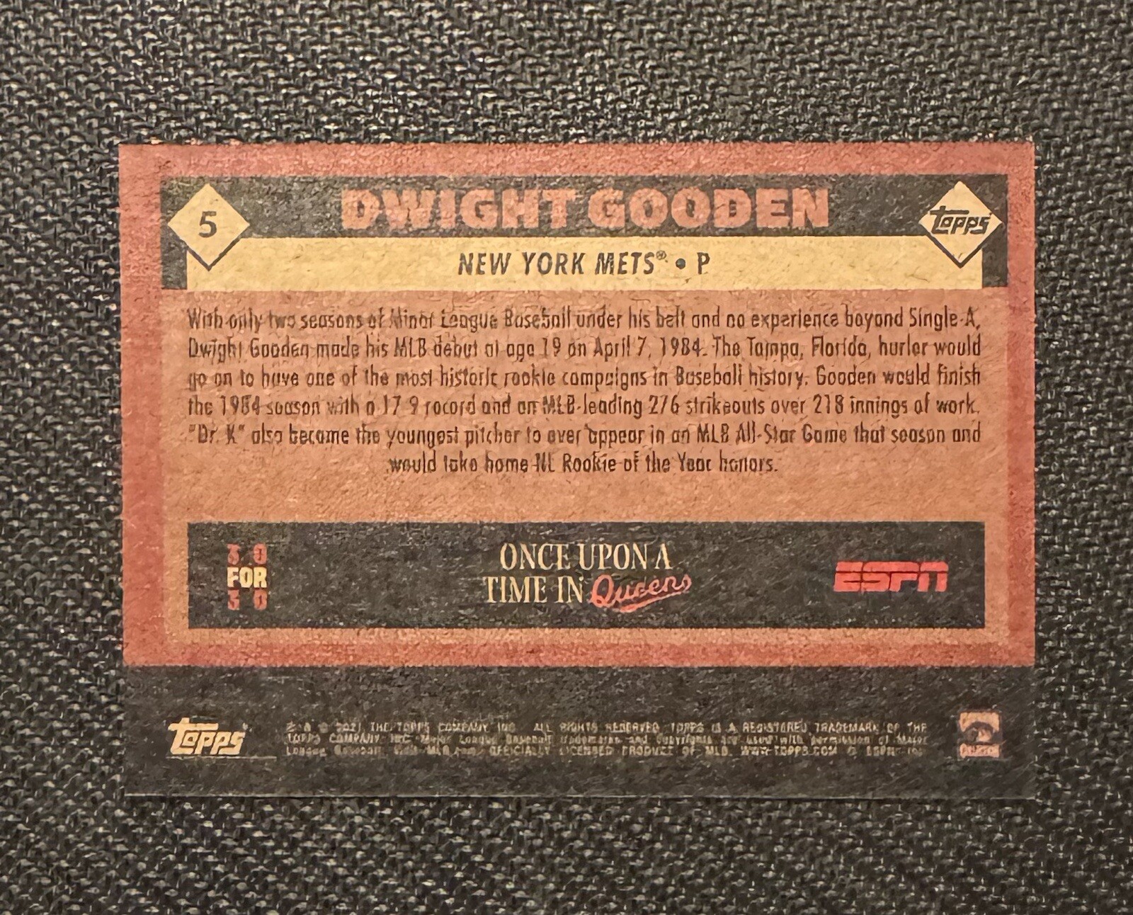 2021 Topps ESPN 30 for 30 Once Upon a Time in Queens - Part 1 #5 Dwight