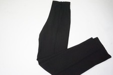 Ralph Lauren Collection Solid Black Wool Blend Uncuffed Dress Pant Pleated 6 NEW