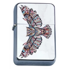 Artsy Owl Em1 Flip Top Oil Lighter Wind Resistant 