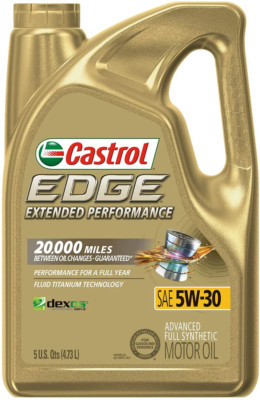 Castrol 03087 EDGE Extended Performance 5W-30 Advanced Full Synthetic Motor O...