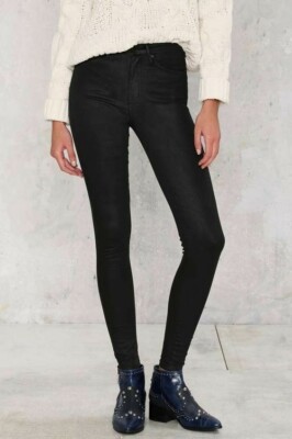 Zee Gee Why Swizzle Sticks High-Waisted Super Skinny Jeans Black Nasty Gal
