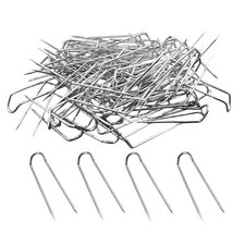 U-Pins, U Shape Jewelry Display Chain Pad Showcase Pack of 100, Silver