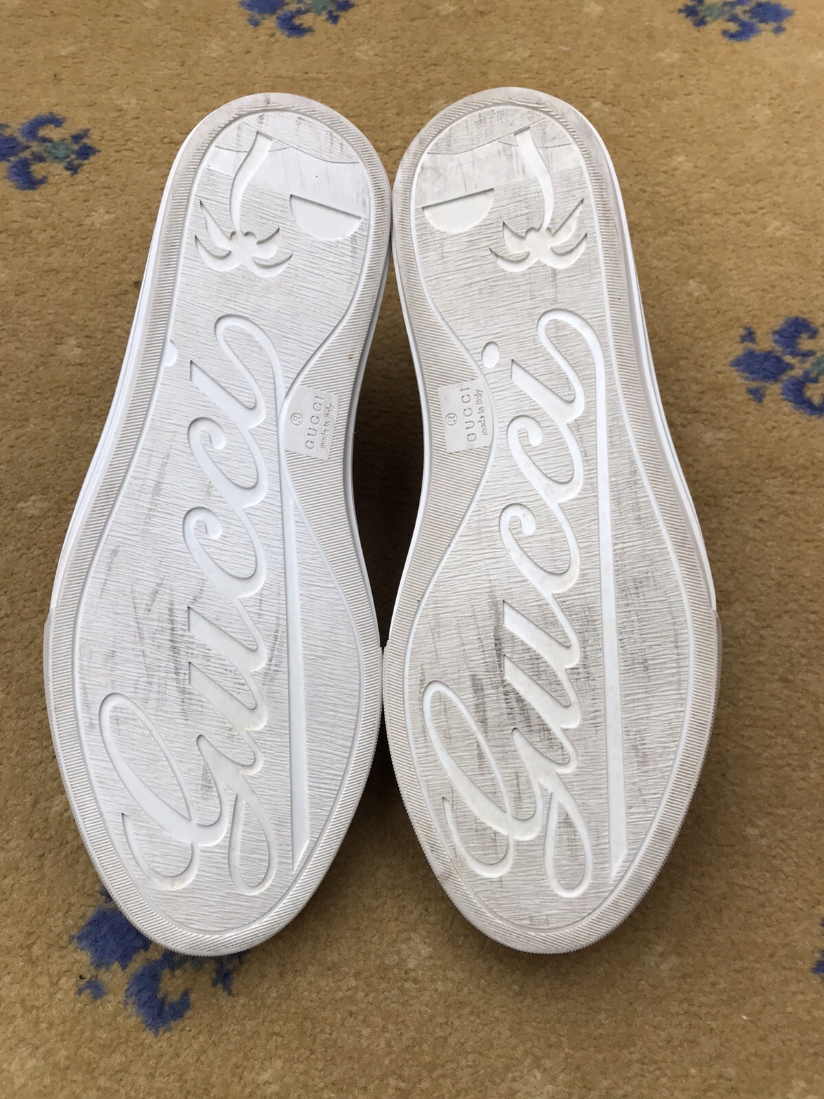 Gucci Trainers Sneaker Shoes Monogram G Leather Red Deck Mens US 7 UK 6.5 40.5 thumbnail 13