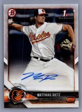 2018 Bowman #PA-MD Matthias Dietz Prospect Autographs