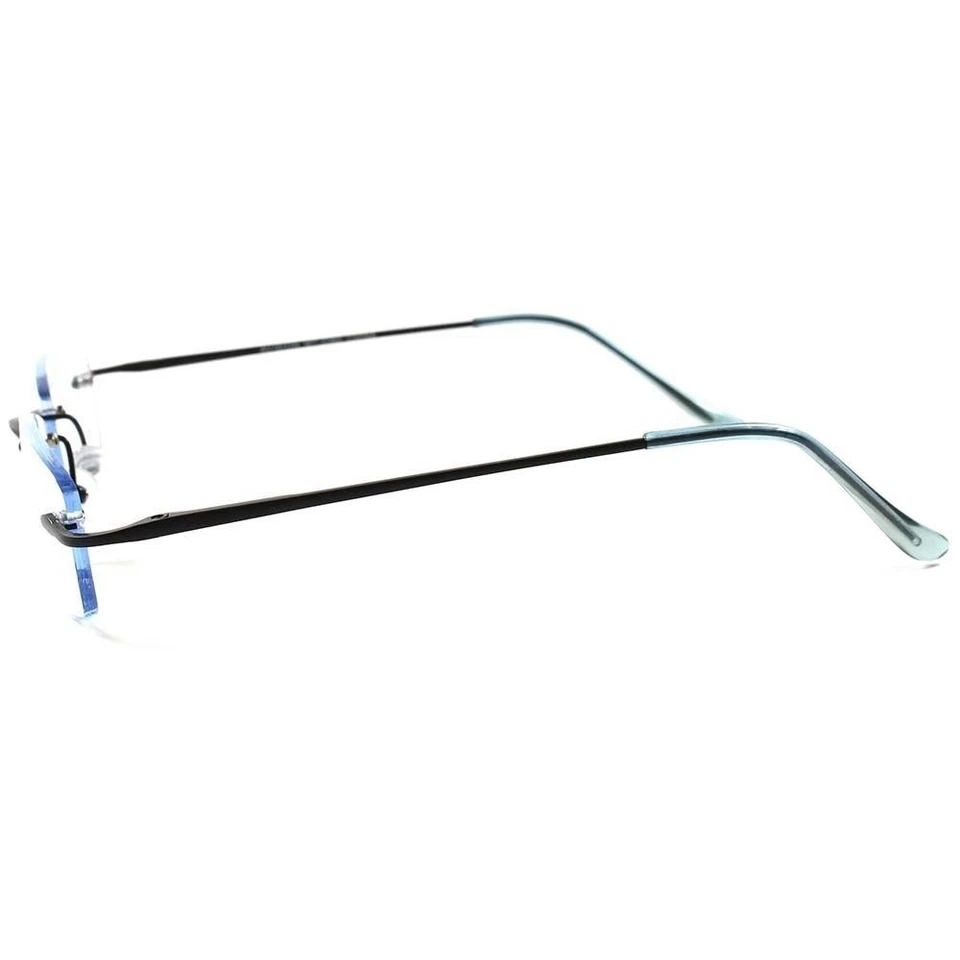 Elegante tinte azul claro elegante sexy rectángulo para hombre mujer gafas de sol sin marco Foto 3 de 4