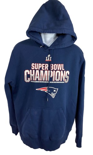 Suéter con capucha Nike NFL New England Patriots Superbowl Champions LI talla XL azul - Imagen 6 de 9