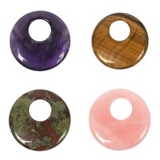 40mm Donut Beads Peace Buckle Gemstone Pendant Focal Bead Jewelry Making