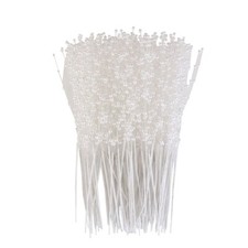 White String Pearls for Bridal Bouquet DIY Decoration 100-Piece Set
