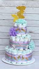 3 Tier Mermaid Diaper Cake Baby Shower Girl
