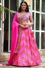 Traditional Look Silk Lehenga Choli With Fancy Dupatta For Women  Girls Wear