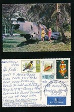 BRITISH SOLOMON Is 1976 to HAWAII PPC WW2 AIRCRAFT RELIC TAMBEA POSTAL AGENCY HS