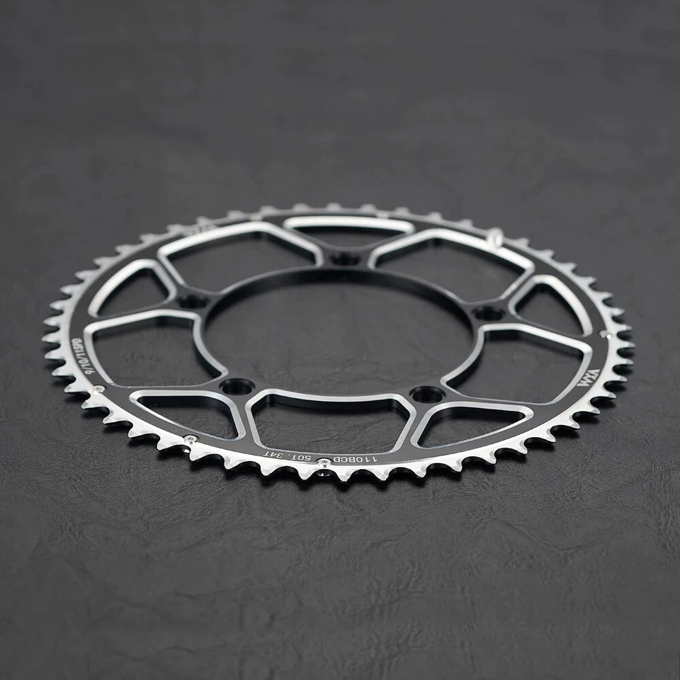 Folding Road Cycle Double Chainring 110BCD 34T 50T 36T 52T 39T 53T Chainwheel - Image 3 of 4