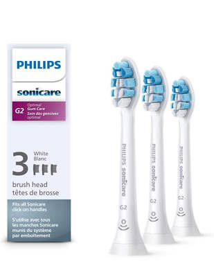 Philips Sonicare G2 Optimal Gum Care Brush Heads, Genuine Replacement Toothbrush