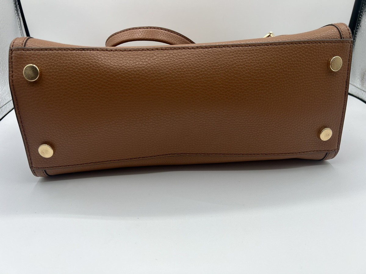Michael Kors Chantal Medium Pebbled Leather Satchel - Brown