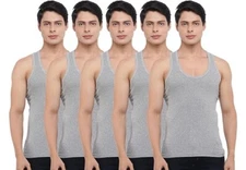 Dollar Bigboss Men's Vest 100% Combed Styled Stretch Sleeveless Scoop Neck Rib F