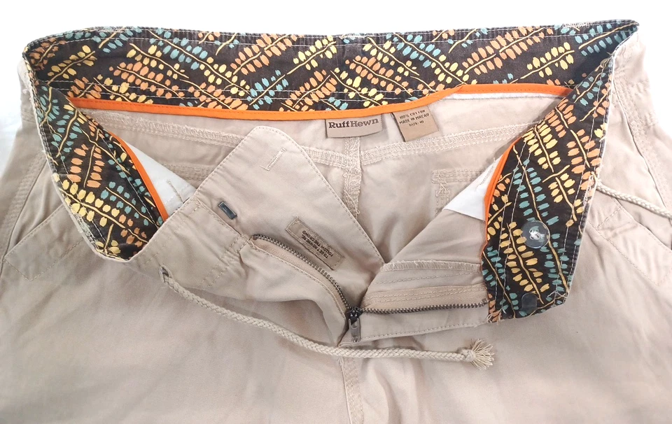 Bermudas para mujer Ruff Hewn Cargo beige talla 10 algodón senderismo al aire libre Foto 3 de 4