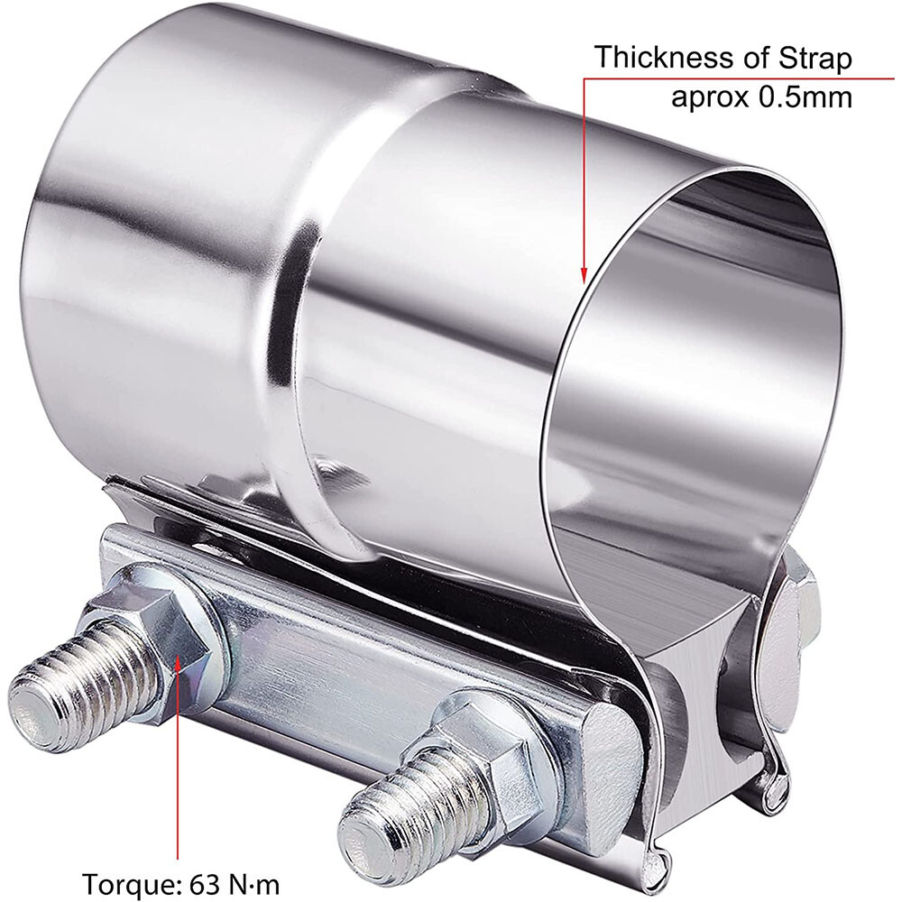 Butt Joint Band 1 Pair X 2pcs, 2 In Exhaust Band Clamp Catback Muffler Downpipe Massive Discounts 1 Butt Joint Band 1 Pair X 2pcs, 2 In Exhaust Band Clamp Catback Muffler Downpipe Massive Discounts 1