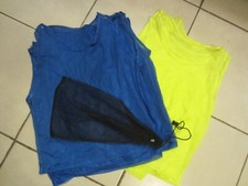team vests 12 mesh practice youth 6 yellow, 6 blue tote bag used