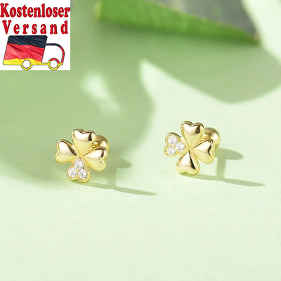 2Pcs Helix Ear Piercing Stud Earrings for Women Zircon Heart Butterfly Ear Tragu