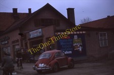 Munich Germany Volkswagen Beetle 1960s 35mm Slide Kodachrome Cigarette Sign