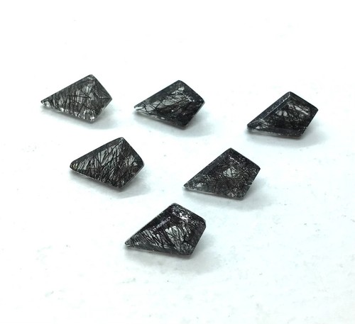 Black Rutile Natural kite Cut AAA Loose Gemstone For Making All Type Jewelry - Picture 16 of 17
