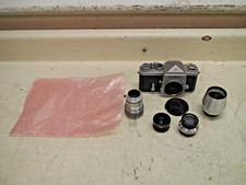 Vintage Nikon F 1963 35mm SLR Film Camera With Assorted Lenses FREE SHIPPING