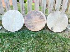 Shaman drum round 16" with buffalo skin, Frame Drum, handmade