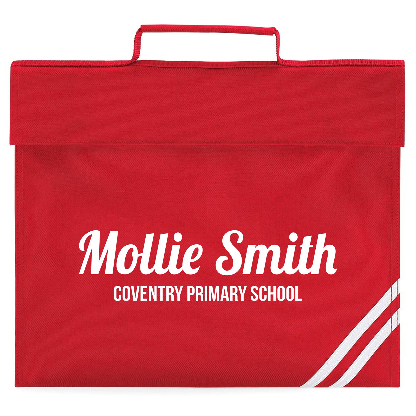 Bolsa de libros con nombre y escuela personalizada de regreso a lonchera regalos para niña personalizada...