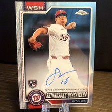 2026 Topps Chrome SHINNOSUKE OGASAWARA #206 Rookie On-Card Auto-Nationals MLB. rookie card picture