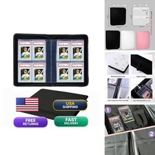 ANIXITECH 4 Pocket Graded Card Binder for PSA Cards Holds 40 Slabs Black