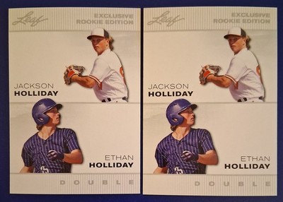 (2) JACKSON & ETHAN HOLLIDAY High School Excusive Rookie Edition Baseball Cards