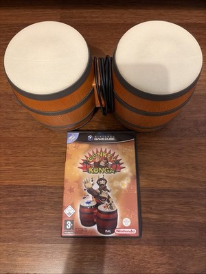 Nintendo Gamecube - Donkey Konga OVP Anleitung Inklusive DK Bongos Trommeln