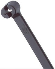 Thomas & Betts TY23MX 4" Black Cable Ties, 18 lb Tensile Strength, Stainless