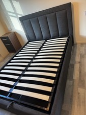 Fabric Double Bed with Gas Lift