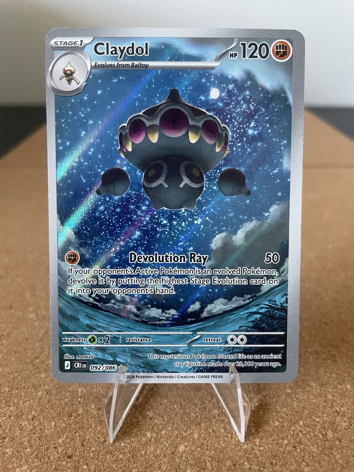 Claydol 092/086 Illustration Rare Pokémon Chaos Rising English NM Pack Fresh