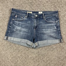 AG Jeans Shorts Womens 32 Blue Denim The Hailey Ex Boyfriend Roll Up Made USA