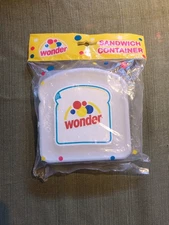 2006 Wonder Bread Sandwich Container Holder Dots Logo Plastic Storage New Sealed