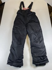 All in Motion Kids Snow Bib Pants Black XS 4/5 Wind Water Resistant